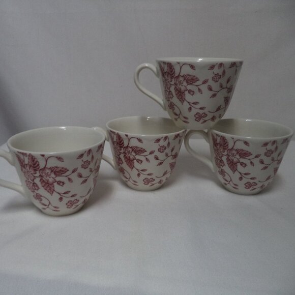 Royal Tudor Bouquet Grindley Tea Cup Set 4 floral England Vintage ceramic small